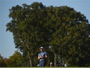 30 September 2016; Henrik Stenson of Europe plays his 2nd shot on the 14th during the afternoon Fourball Match against Jordan Spieth and Patrick Reed of USA at The 2016 Ryder Cup Matches at the Hazeltine National Golf Club in Chaska, Minnesota, USA. Photo by Ramsey Cardy/Sportsfile