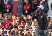 1 October 2016; Thomas Pieters of Europe celebrates his putt on the first hole during the morning Foursome Match against Rickie Fowler and Phil Mickelson of USA at The 2016 Ryder Cup Matches at the Hazeltine National Golf Club in Chaska, Minnesota, USA. Photo by Ramsey Cardy/Sportsfile
