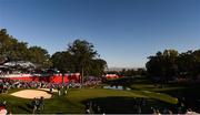 1 October 2016; A general view of the eighth green during the morning Foursome Match against Rickie Fowler and Phil Mickelson of USA at The 2016 Ryder Cup Matches at the Hazeltine National Golf Club in Chaska, Minnesota, USA. Photo by Ramsey Cardy/Sportsfile