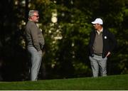 1 October 2016; Europe team captain Darren Clarke and Europe vice-captain Padraig Harrington at The 2016 Ryder Cup Matches at the Hazeltine National Golf Club in Chaska, Minnesota, USA. Photo by Ramsey Cardy/Sportsfile