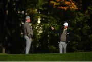 1 October 2016; Europe team captain Darren Clarke and Europe vice-captain Padraig Harrington at The 2016 Ryder Cup Matches at the Hazeltine National Golf Club in Chaska, Minnesota, USA. Photo by Ramsey Cardy/Sportsfile