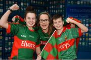 1 October 2016; Mayo supporters, from left, Abi Kenny, age 13, Amy Kenny, age 16, and Adam Kenny age 11, from Annaghdown, Co. Galway, ahead of the GAA Football All-Ireland Senior Championship Final Replay match between Dublin and Mayo at Croke Park in Dublin. Photo by Cody Glenn/Sportsfile