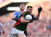 1 October 2016; Seamus O'Shea of Mayo in action against Paul Flynn of Dublin during the GAA Football All-Ireland Senior Championship Final Replay match between Dublin and Mayo at Croke Park in Dublin. Photo by Brendan Moran/Sportsfile