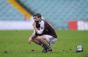 6 February 2011; Liam McGrath, Our Lady's Secondary School, Templemore, shows his disappointment at the final whislte. Dr. Harty Cup Semi-final, Charleville CBS, Cork v Our Lady's Secondary School, Templemore, Páirc na nGael, Limerick. Picture credit: Diarmuid Greene / SPORTSFILE