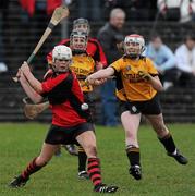6 February 2011; Mary Leacy, Oulart-the-Ballagh, in action against Claire Conroy, Killimor. All-Ireland Senior Camogie Club Championship Semi-Final, Killimor v Oulart-the-Ballagh, Duggan Park, Ballinasloe, Co. Galway. Picture credit: Brian Lawless / SPORTSFILE