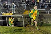 5 February 2011; Donegal captain Michael Murphy leads his team on to the field. Allianz Football League Division 2 Round 1, Donegal v Sligo, MacCumhaill Park, Ballybofey, Co. Donegal. Picture credit: Oliver McVeigh / SPORTSFILE
