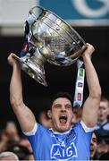 1 October 2016; Diarmuid Connolly of Dublin lifts the Sam Maguire cup after the GAA Football All-Ireland Senior Championship Final Replay match between Dublin and Mayo at Croke Park in Dublin. Photo by Brendan Moran/Sportsfile
