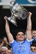 1 October 2016; Diarmuid Connolly of Dublin lifts the Sam Maguire cup after the GAA Football All-Ireland Senior Championship Final Replay match between Dublin and Mayo at Croke Park in Dublin. Photo by Brendan Moran/Sportsfile