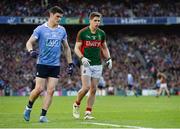 1 October 2016; Diarmuid Connolly of Dublin and Lee Keegan of Mayo during the GAA Football All-Ireland Senior Championship Final Replay match between Dublin and Mayo at Croke Park in Dublin. Photo by Piaras Ó Mídheach/Sportsfile