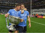 1 October 2016; Paul Flynn, left, and Bernard Brogan of Dublin celebrates with the Sam Maguire cup after the GAA Football All-Ireland Senior Championship Final Replay match between Dublin and Mayo at Croke Park in Dublin. Photo by Sportsfile