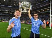 1 October 2016; Paul Flynn, left, and Bernard Brogan of Dublin celebrates with the Sam Maguire cup after the GAA Football All-Ireland Senior Championship Final Replay match between Dublin and Mayo at Croke Park in Dublin. Photo by Sportsfile