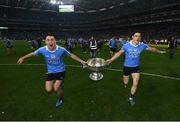 1 October 2016; Cormac Costello, left, of Dublin and Diarmuid Connolly celebrate with the Sam Maguire cup after the GAA Football All-Ireland Senior Championship Final Replay match between Dublin and Mayo at Croke Park in Dublin. Photo by Stephen McCarthy/Sportsfile