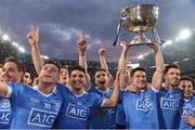 1 October 2016; Dublin players Paul Flynn, Bernard Brogan, Paddy Andrews, Diarmuid Connolly, Michael Darragh MacAuley and Con O'Callaghan celebrate at the end of the GAA Football All-Ireland Senior Championship Final Replay match between Dublin and Mayo at Croke Park in Dublin. Photo by David Maher/Sportsfile