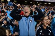 1 October 2016; Dublin supporters celebrate at the final whistle during the GAA Football All-Ireland Senior Championship Final Replay match between Dublin and Mayo at Croke Park in Dublin. Photo by Cody Glenn/Sportsfile