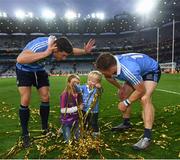 1 October 2016; Bernard Brogan, left, and his Dublin team-mate Paul Flynn with Adian and Sarah Bastick following the GAA Football All-Ireland Senior Championship Final Replay match between Dublin and Mayo at Croke Park in Dublin. Photo by Stephen McCarthy/Sportsfile