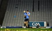 1 October 2016; Denis Bastick of Dublin with his son Aidan on the pitch after the GAA Football All-Ireland Senior Championship Final Replay match between Dublin and Mayo at Croke Park in Dublin. Photo by Brendan Moran/Sportsfile