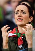 1 October 2016; A Mayo supporter watches the final moments of the GAA Football All-Ireland Senior Championship Final Replay match between Dublin and Mayo at Croke Park in Dublin. Photo by Brendan Moran/Sportsfile