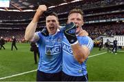 1 October 2016; Paddy Andrews, left, and Paul Flynn of Dublin celebrate after the GAA Football All-Ireland Senior Championship Final Replay match between Dublin and Mayo at Croke Park in Dublin. Photo by Brendan Moran/Sportsfile