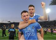 1 October 2016; Cormac Costello, left, and Paddy Andrews of Dublin celebrate following the GAA Football All-Ireland Senior Championship Final Replay match between Dublin and Mayo at Croke Park in Dublin. Photo by Sam Barnes/Sportsfile