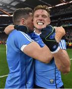 1 October 2016; Paddy Andrews, left, and Paul Flynn of Dublin celebrate after the GAA Football All-Ireland Senior Championship Final Replay match between Dublin and Mayo at Croke Park in Dublin. Photo by Brendan Moran/Sportsfile