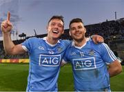 1 October 2016; Dublin players Paul Flynn and Kevin Manamon celebrate at the end of the GAA Football All-Ireland Senior Championship Final Replay match between Dublin and Mayo at Croke Park in Dublin. Photo by David Maher/Sportsfile