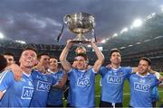 1 October 2016;  Dublin players Paul Flynn, Bernard Brogan, Paddy Andrews, Diarmuid Connolly, Michael Darragh MacAuley and Con O'Callaghan celebrate at the end of the GAA Football All-Ireland Senior Championship Final Replay match between Dublin and Mayo at Croke Park in Dublin. Photo by David Maher/Sportsfile