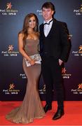 3 November 2017; Waterford hurler Tadhg de Búrca with Eva Dhoibhlinn upon arrival at the PwC All Stars 2017 at the Convention Centre in Dublin. Photo by Brendan Moran/Sportsfile
