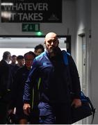 3 November 2017; Scott Fardy of Leinster arrives ahead of the Guinness PRO14 Round 8 match between Glasgow Warriors and Leinster at Scotstoun in Glasgow, Scotland. Photo by Ramsey Cardy/Sportsfile