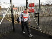 6 February 2011; Stephen O'Neill, Tyrone, arrives for the game. Allianz Football League Division 2 Round 1, Derry v Tyrone, Celtic Park, Derry. Picture credit: Oliver McVeigh  / SPORTSFILE