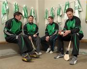 9 February 2011; O'Loughlin Gaels' players, from left, Martin Comerford, Niall Bergin, Maurice Nolan and Brian Hogan, at a press conference ahead of their AIB GAA hurling All-Ireland senior club championship semi-final against Loughgiel Shamrocks on Saturday the 19th of February. AIB Club Championship Semi-Final Press Conference, O'Loughlin Gaels Club, Kilkenny. Photo by Sportsfile