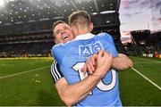 1 October 2016; Dublin captain Stephen Cluxton and Paul Flynn celebrate at the end of the GAA Football All-Ireland Senior Championship Final Replay match between Dublin and Mayo at Croke Park in Dublin. Photo by David Maher/Sportsfile