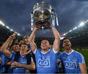 1 October 2016; Paul Flynn, centre, and his Dublin team-mates Darren Daly, left, and Michael Darragh MacAuley celebrate following the GAA Football All-Ireland Senior Championship Final Replay match between Dublin and Mayo at Croke Park in Dublin. Photo by Stephen McCarthy/Sportsfile