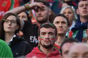 1 October 2016; Mayo supporters look on late in the GAA Football All-Ireland Senior Championship Final Replay match between Dublin and Mayo at Croke Park in Dublin. Photo by Cody Glenn/Sportsfile