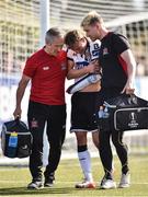 2 October 2016; Dean Shiels of Dundalk is helped off the pitch with an injury after scoring his side's first goal during the Irish Daily Mail FAI Cup Semi-Final match between Dundalk and Derry City at Oriel Park in Dundalk Co. Louth. Photo by Sportsfile