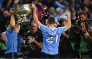 1 October 2016; Paul Flynn and Darren Daly of Dublin celebrate at the end of the GAA Football All-Ireland Senior Championship Final Replay match between Dublin and Mayo at Croke Park in Dublin. Photo by David Maher/Sportsfile