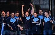 2 October 2016; Bernard Brogan of Dublin encourages the crowd during the All-Ireland Champions Homecoming at Smithfield Square in Dublin. Photo by Sam Barnes/Sportsfile