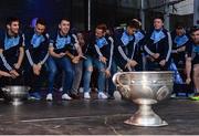 2 October 2016; Members of the Dublin squad with the Sam Maguire cup during the All-Ireland Champions Homecoming at Smithfield Square in Dublin. Photo by Piaras Ó Mídheach/Sportsfile