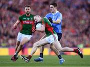 1 October 2016; Diarmuid O'Connor of Mayo in action against Diarmuid Connolly of Dublin during the GAA Football All-Ireland Senior Championship Final Replay match between Dublin and Mayo at Croke Park in Dublin. Photo by Stephen McCarthy/Sportsfile