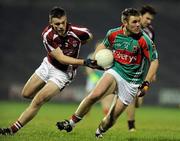 11 February 2011; Aidan Kilcoyne, Mayo, in action against Kieran O'Connor, NUI Galway. FBD League Final, Mayo v NUI Galway, McHale Park, Castlebar, Co. Mayo. Picture credit: Barry Cregg / SPORTSFILE