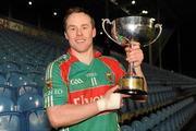 11 February 2011; Mayo captain Andy Moran with the cup after the game. FBD League Final, Mayo v NUI Galway, McHale Park, Castlebar, Co. Mayo. Picture credit: Barry Cregg / SPORTSFILE