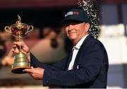 2 October 2016; USA captain Davis Love III with the Ryder Cup at the Closing Ceremony of The 2016 Ryder Cup Matches at the Hazeltine National Golf Club in Chaska, Minnesota, USA. Photo by Ramsey Cardy/Sportsfile