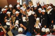 2 October 2016; The USA team and their partners with the Ryder Cup at the Closing Ceremony of The 2016 Ryder Cup Matches at the Hazeltine National Golf Club in Chaska, Minnesota, USA. Photo by Ramsey Cardy/Sportsfile