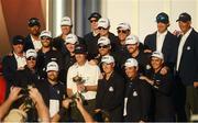 2 October 2016; Players and Vice-Captains of the USA team with the Ryder Cup at the Closing Ceremony of The 2016 Ryder Cup Matches at the Hazeltine National Golf Club in Chaska, Minnesota, USA. Photo by Ramsey Cardy/Sportsfile
