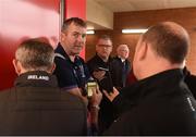3 October 2016; Munster head coach Anthony Foley speaks to reporters during a Munster Rugby Press Conference at University of Limerick in Limerick. Photo by Diarmuid Greene/Sportsfile