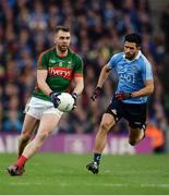 1 October 2016; Séamus O'Shea of Mayo in action against Cian O'Sullivan of Dublin during the GAA Football All-Ireland Senior Championship Final Replay match between Dublin and Mayo at Croke Park in Dublin. Photo by Piaras Ó Mídheach/Sportsfile