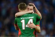 1 October 2016; Mayo's Andy Moran and Keith Higgins, behind, dejected after the GAA Football All-Ireland Senior Championship Final Replay match between Dublin and Mayo at Croke Park in Dublin. Photo by Piaras Ó Mídheach/Sportsfile