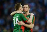1 October 2016; Mayo's Andy Moran, left, and Keith Higgins dejected after the GAA Football All-Ireland Senior Championship Final Replay match between Dublin and Mayo at Croke Park in Dublin. Photo by Piaras Ó Mídheach/Sportsfile
