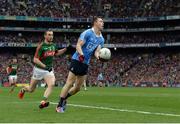 1 October 2016; Dean Rock of Dublin in action against Keith Higgins of Mayo during the GAA Football All-Ireland Senior Championship Final Replay match between Dublin and Mayo at Croke Park in Dublin. Photo by Piaras Ó Mídheach/Sportsfile