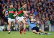 1 October 2016; Jonny Cooper of Dublin in action against Donal Vaughan of Mayo during the GAA Football All-Ireland Senior Championship Final Replay match between Dublin and Mayo at Croke Park in Dublin. Photo by Piaras Ó Mídheach/Sportsfile