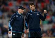 1 October 2016; Dublin manager Jim Gavin, left, with Dublin High Performance Manager Bryan Cullen prior to the GAA Football All-Ireland Senior Championship Final Replay match between Dublin and Mayo at Croke Park in Dublin. Photo by Piaras Ó Mídheach/Sportsfile